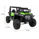 Buggy UTV Off-roader pro děti Zelená + dálkové ovládání + nosič zavazadel + pomalý start + EVA + MP3 LED