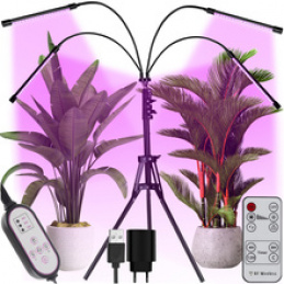 Lampička pro pěstování rostlin se stativem, 80 LED, 4 panely 100W Gardlov 19388