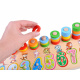 Dřevěné puzzle BAREVNÁ ČÍSLA ZA3604