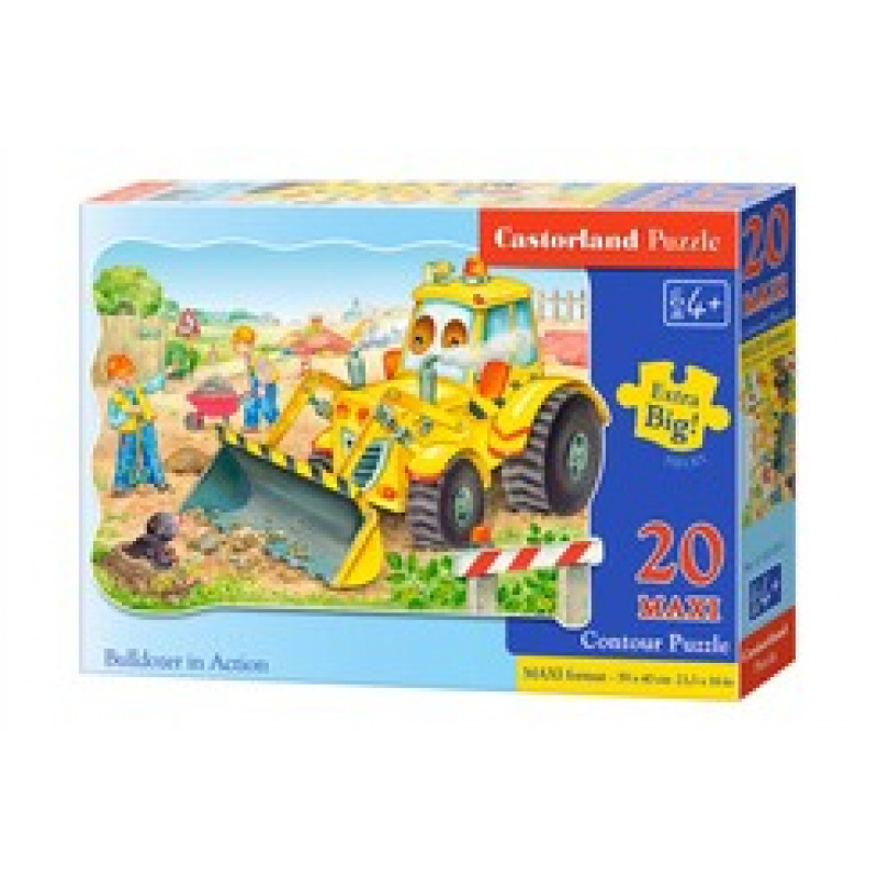 CASTORLAND puzzle 20 MAXI dílků - Buldozer v akci