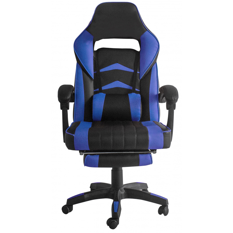 Aga Kancelářská židle Černo - Modrá s opěrkou pro nohy 6DAZ013 - 2. JAKOST