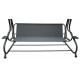 Zahradní houpačka nastavitelné sedátko Textyline 2x1 Grey