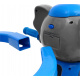 dětské tříkolové kolo Elephant Blue + zvuky + stříška + zábrana + opěrka nohou + rukojeť + ližiny + úložný prostor