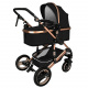 Kiduku Kombinovaný kočárek 3v1 Černý