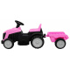 Traktor s přívěsem růžový