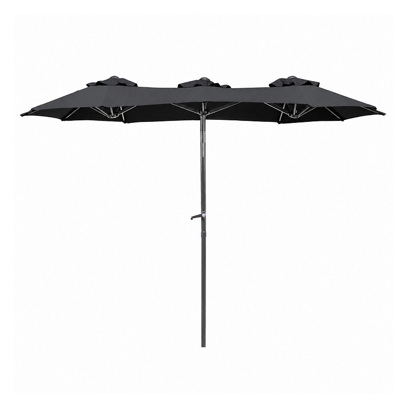 Linder Exclusiv Zahradní slunečník 300x150x220 cm Tmavě šedý