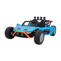 Dětská závodní buggy na baterie 5 Blue + motory 2x200W + dálkové ovládání + zvuková LED dioda + pomalý start