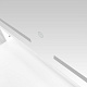 Aga Toaletní stolek se zrcadlem a LED osvětlením + taburet MRDT29 Bílý