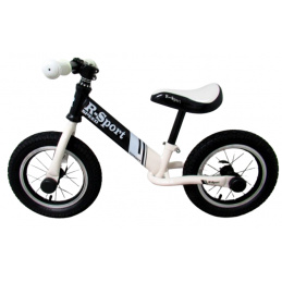 Odrážedlo R8 BÍLO-ČERNÉ Nafukovací kola, ložiskové řízení