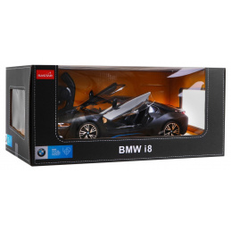 BMW i8 černé RASTAR 1:14 auto na dálkové ovládání + 2,4 GHz dálkové ovládání