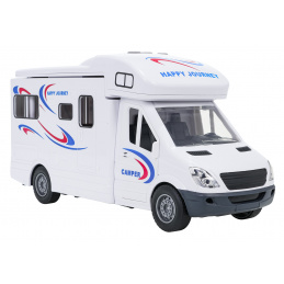 Bílý Karavan s funkcí světel a zvuku