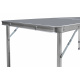 Aga Skládací kempingový stolek 120x60x54/60/70 cm Šedý