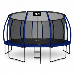 Aga SPORT EXCLUSIVE Trampolína 500 cm Tmavě modrá + ochranná síť + žebřík