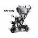 Tiny Bike 3v1 Tříkolový kočárek se stříškou SP0650 Šedý