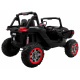 Dětský kočárek SuperStar černý + pohon 4x4 + dálkové ovládání + zavazadlový prostor + MP3 LED + zámek dveří