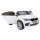 BMW X6M XXL pro 2 děti Bílá + dálkové ovládání + eko kůže + bezpečnostní pásy + pomalý rozjezd + MP3 USB + LED