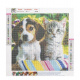 Diamantové malování - Pes a kočka H16215