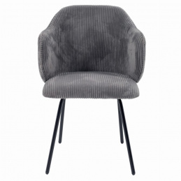 Sametová židle AMELIA moderní - šedá
