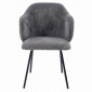 Sametová židle AMELIA moderní - šedá
