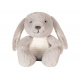FLOW AMSTERDAM Uklidňující plyšový králíček Milo 0m+ Šedý