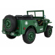 Retro vojenské auto pro 3 děti Zelené + pohon 4x4 + úložné prostory + EVA + pomalý start + MP3 LED