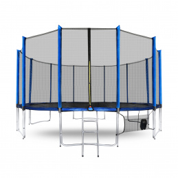 Aga SPORT PRO Trampolína 500 cm Modrá + ochranná síť + žebřík + kapsa na obuv