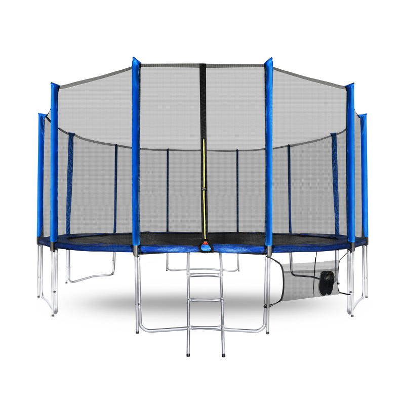 Aga SPORT PRO Trampolína 500 cm Modrá + ochranná síť + žebřík + kapsa na obuv
