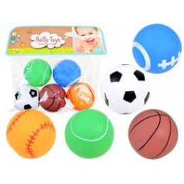 Gumové míčky pískací sada 5ks ZA3511