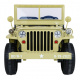 Retro vojenské auto pro 3 děti Matcha + pohon 4x4 + úložné prostory + EVA + pomalý start + MP3 LED