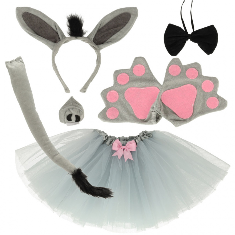 Karnevalový kostým převlek osel sukně čelenka 7 položek