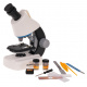 Bílý Mikroskop + Zkumavky a Příslušenství