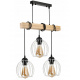 Závěsné stropní svítidlo LED dřevěný trám 3xE27 Lustr Wire ball