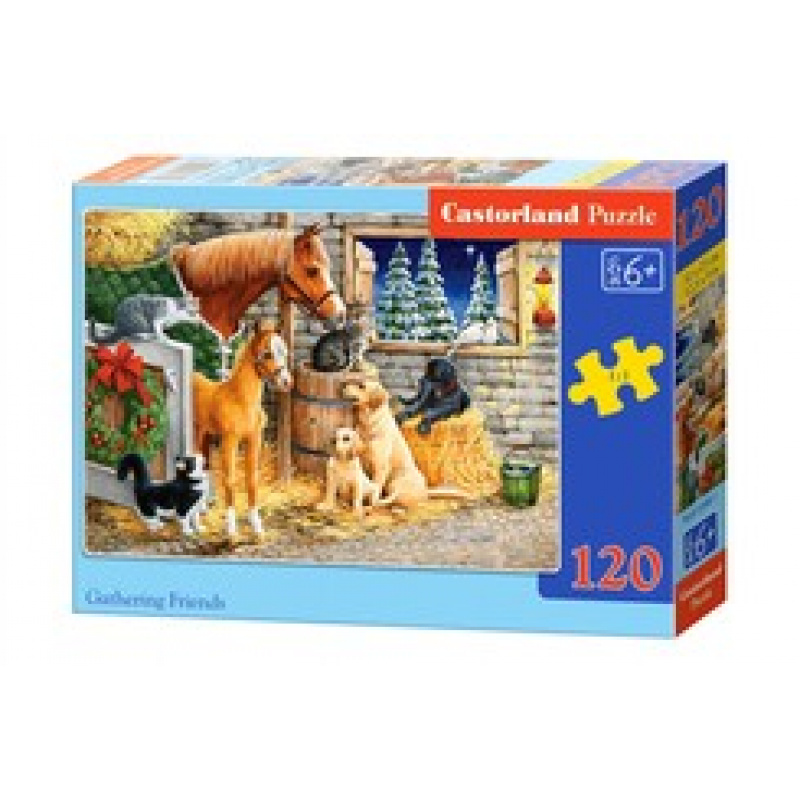 CASTORLAND Puzzle 120 dílků - Shromažďování přátel