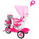 dětské tříkolové kolo Elephant Pink + zvuky + stříška + zábrana + opěrka nohou + rukojeť + ližiny + úložný prostor