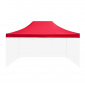 Aga Střecha k prodejnímu stánku 3x4,5m Červená