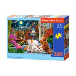 Puzzle Koťata na střeše 180 dílků
