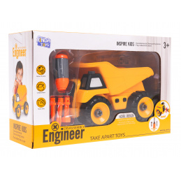 Dětský šroubovák Sklápěč 3+ Stavební vozidlo + šroubovák + 3 vyměnitelné bity