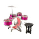 Bicí sestava 5 bubnů se židlí IN0055 Růžová