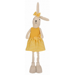 Látkový zajíček na teleskopických nohách 75 cm dívka
