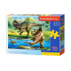 CASTORLAND Puzzle 70 dílků - Tyranosaurus vs Triceratops