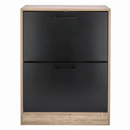 Skříňka na boty 2 komorová - černá