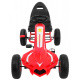 Šlapací motokára Champion pro děti 3+ Červená + Nafukovací pneumatiky + Nastavitelné sedadlo + Ruční brzda