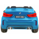 BMW X6M XXL pro 2 děti Modrá barva + Pilot + Eco kůže + Bezpečnostní pásy + Pomalý start + MP3 + LED
