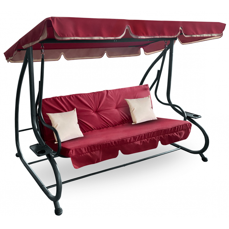 Aga Zahradní houpačka 2v1 GRANDLUX Tmavě červená