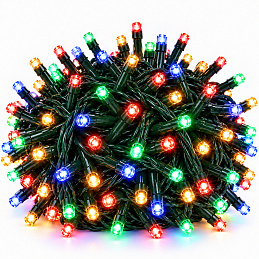 Aga Vánoční řetěz 300 LED s třpytícím efektem Barevná