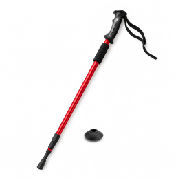 Aga Trekingová hole AntiShock 61–135 cm Červená