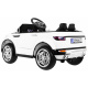 Elektrické autíčko Rapid Racer pro děti bílé + dálkové ovládání + pomalý start + EVA + MP3 LED