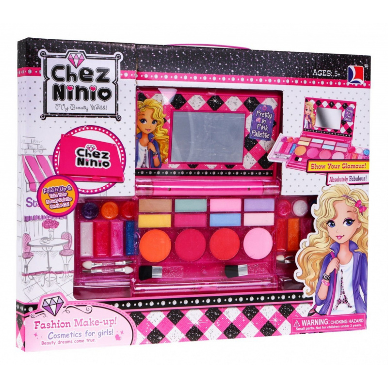 Malířská sada Růžová paleta pro děti 5+ Barevný make-up + příslušenství