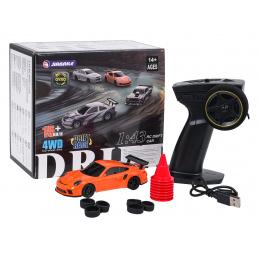 Autíčko R/C na drift 1:43 Oranžové + Příslušenství