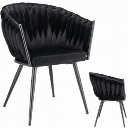 Černá čalouněná židle MOLTO